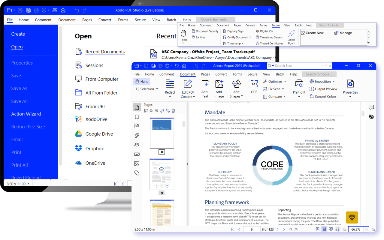 Xodo PDF Editor main interface