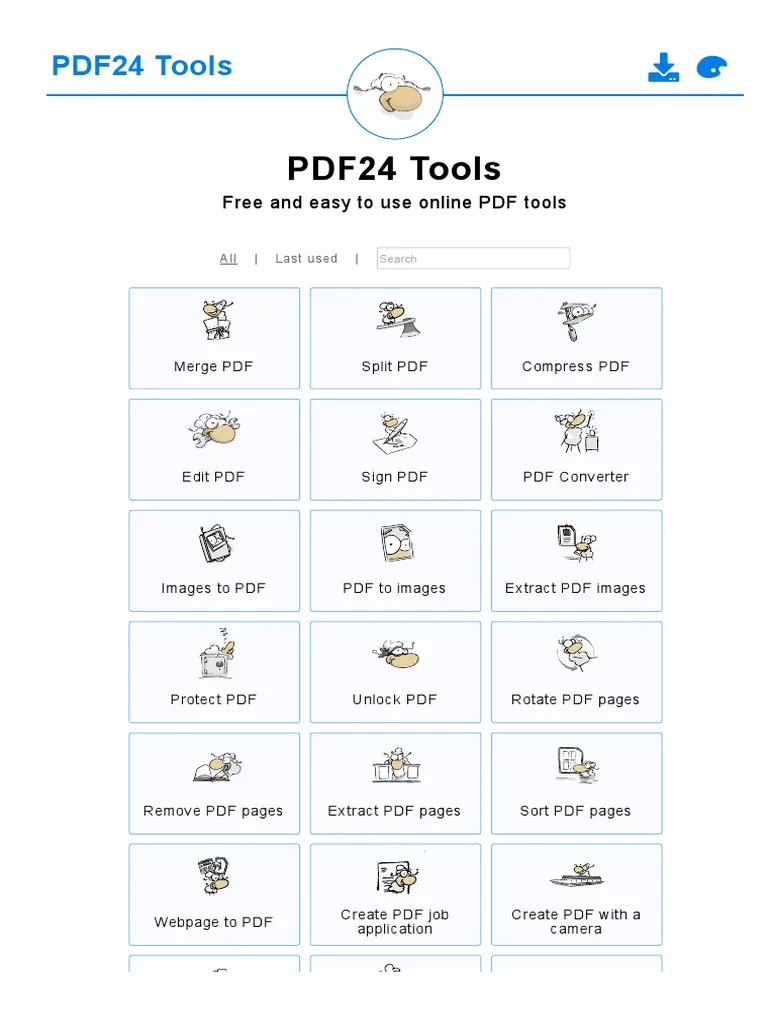 PDF24 Tools compress and OCR
