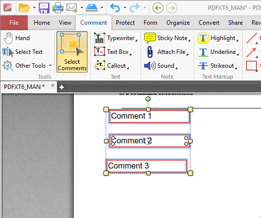 PDF-XChange Viewer annotation tools