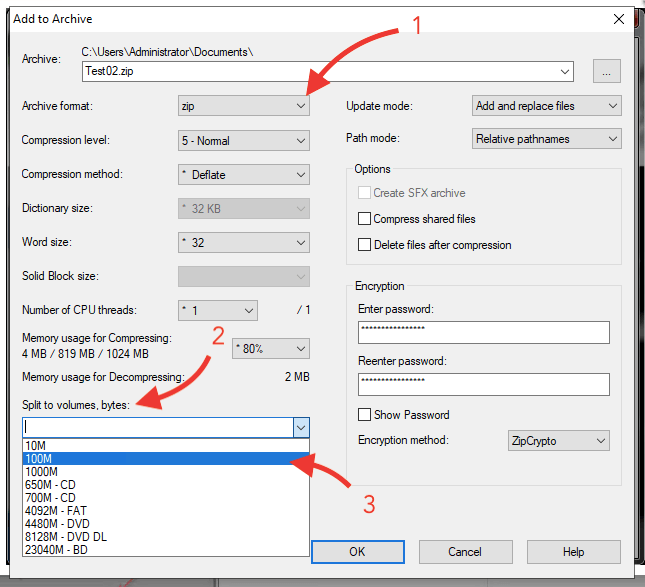 Compression Settings