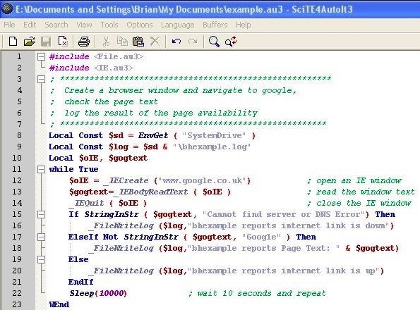 AutoIt automation example