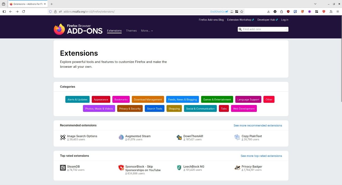 Extensions Store
