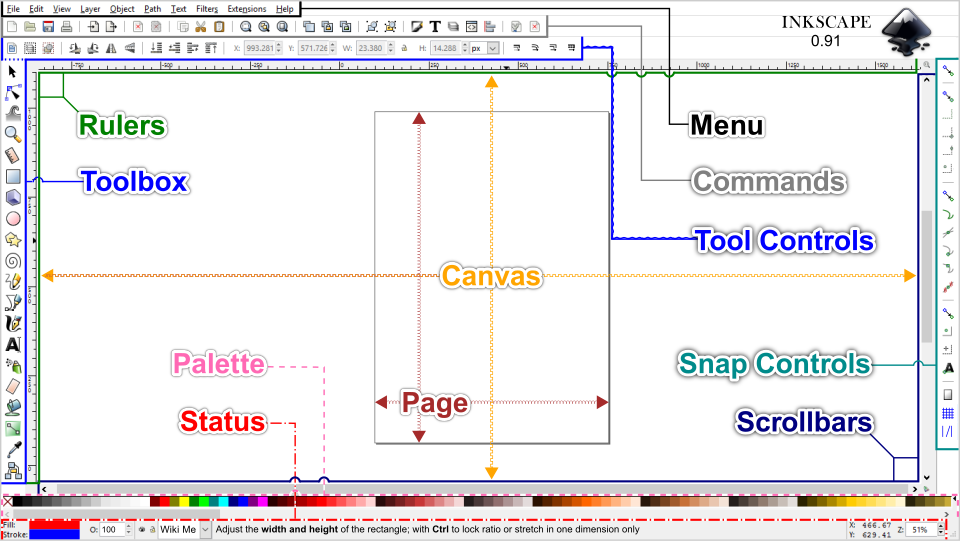 Inkscape Main Interface