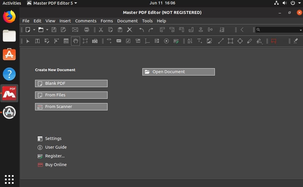 Master PDF Editor main view