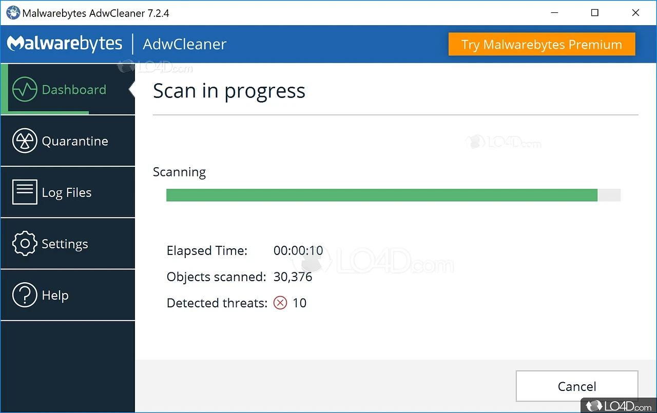 AdwCleaner 8.8.1 main scan window screenshot