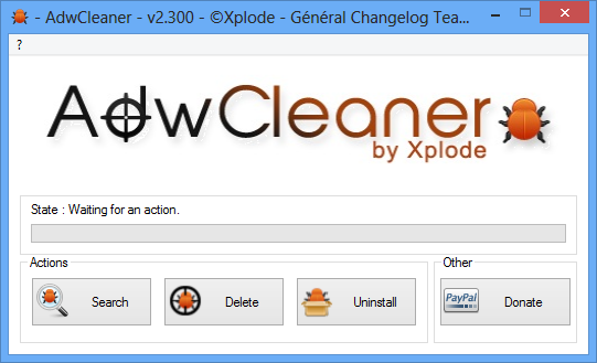 AdwCleaner browser reset and toolbar removal tool