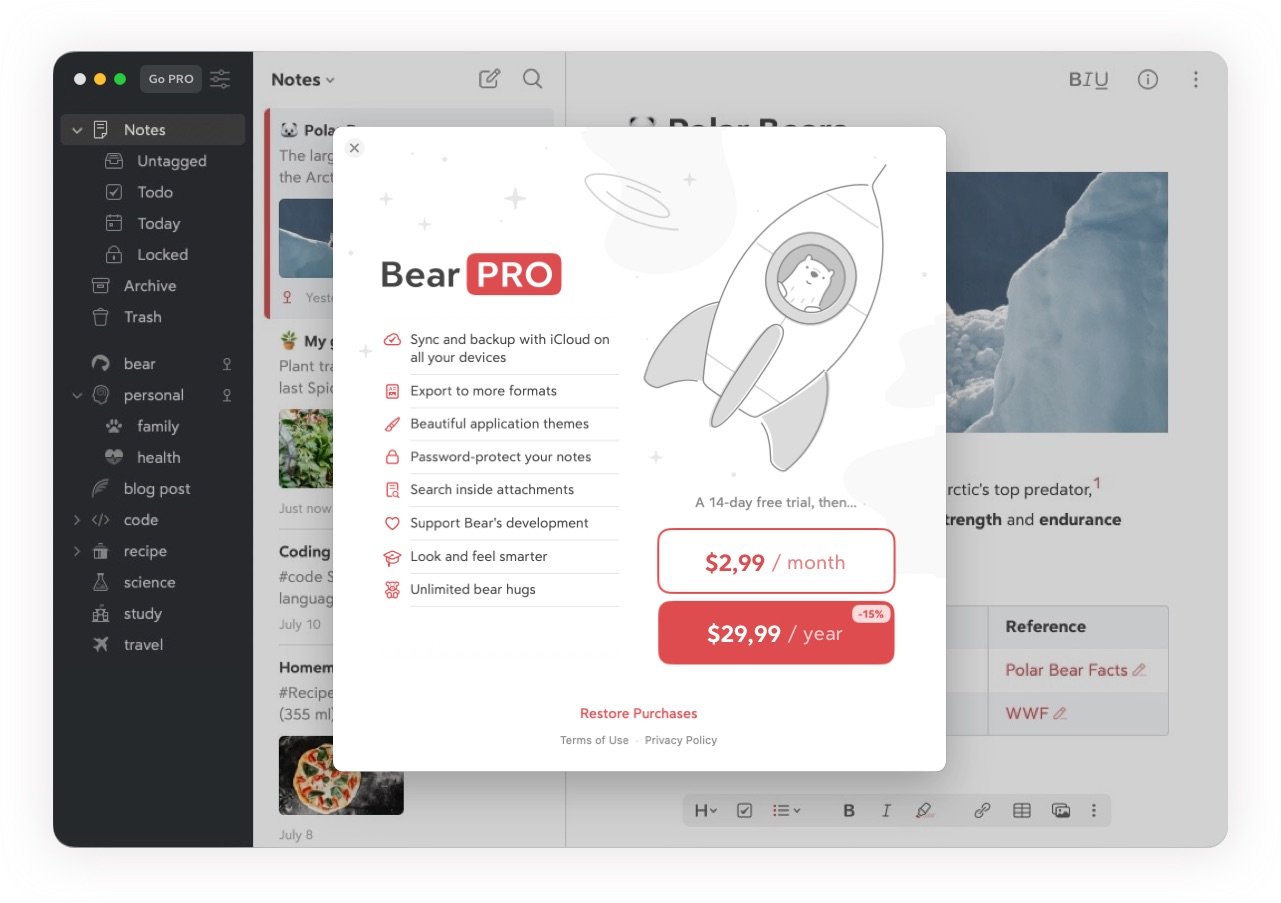 Bear tags and organization
