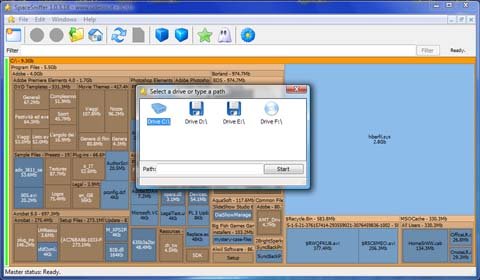 SpaceSniffer zoomed folder details