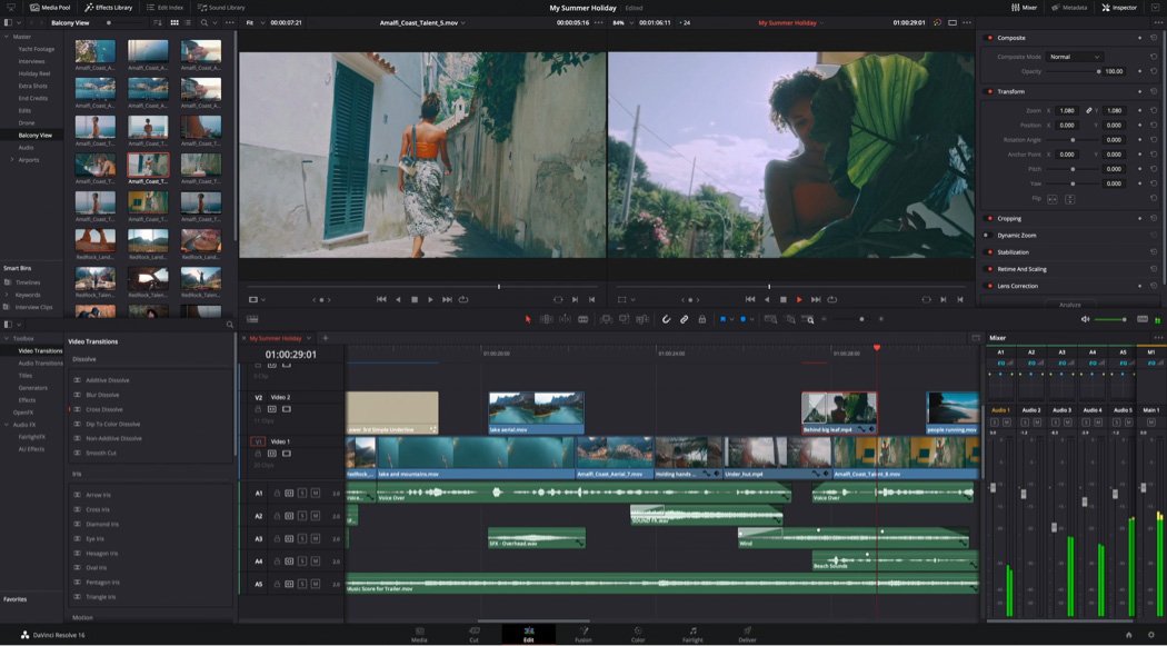 DaVinci Resolve Edit Page