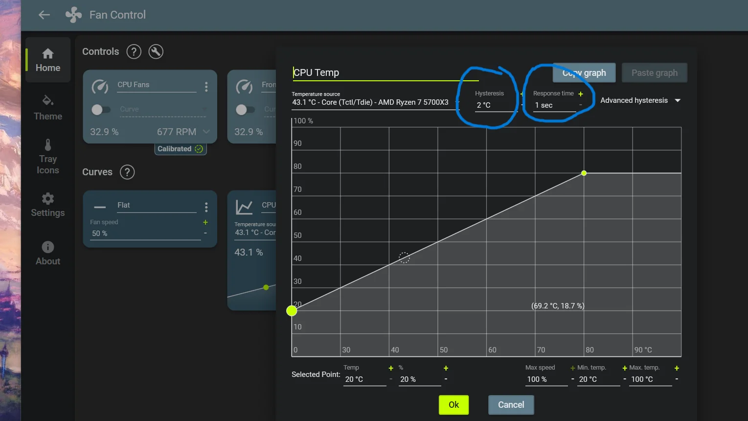 Fan Control graph view