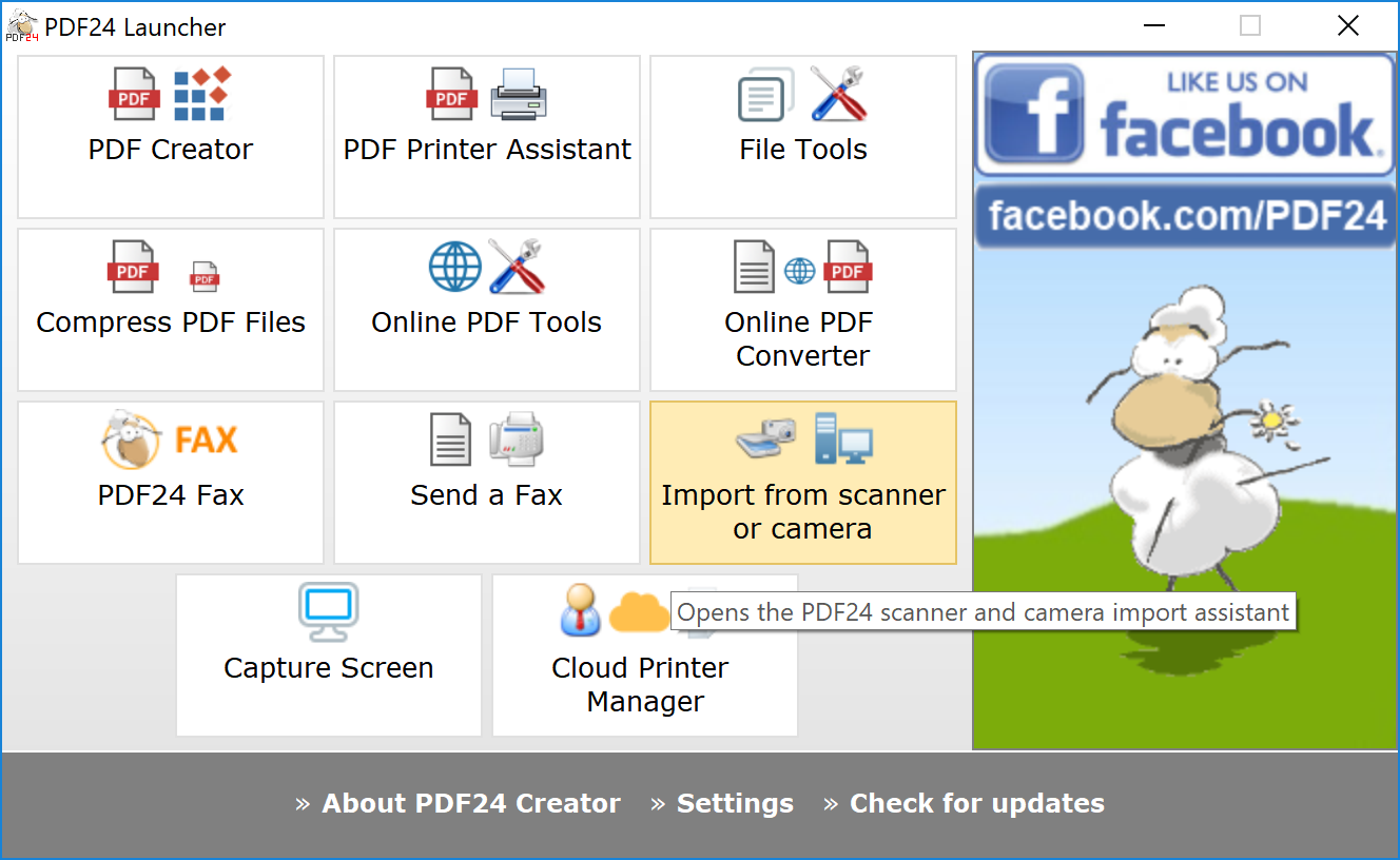 PDF24 Tools main interface
