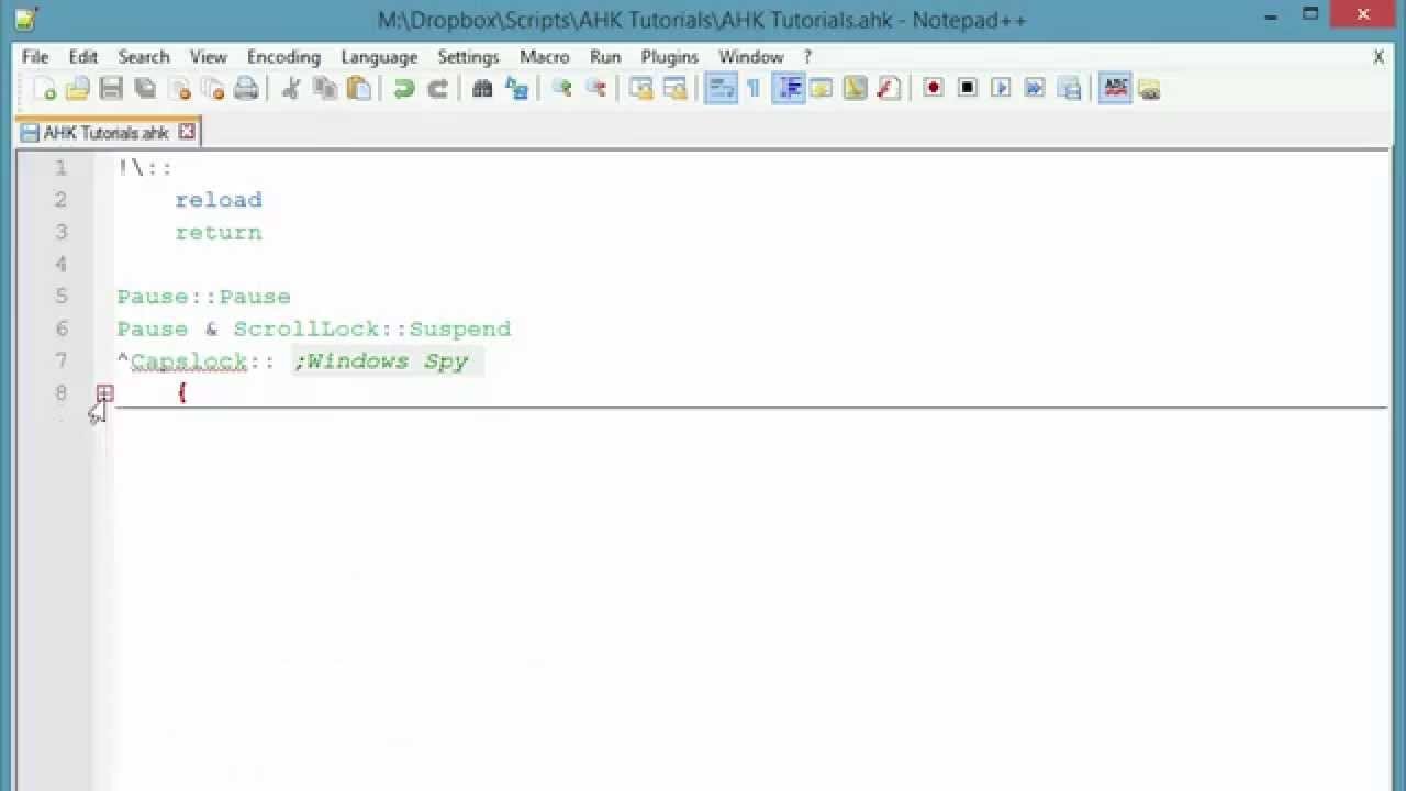 AutoHotkey running script example with hotkeys