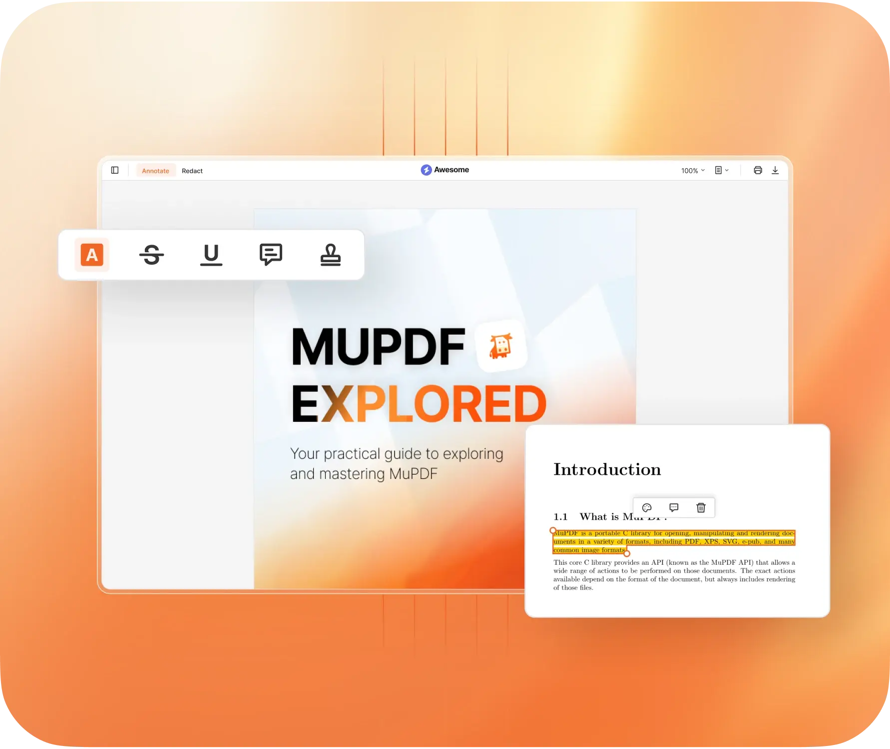 MuPDF main view