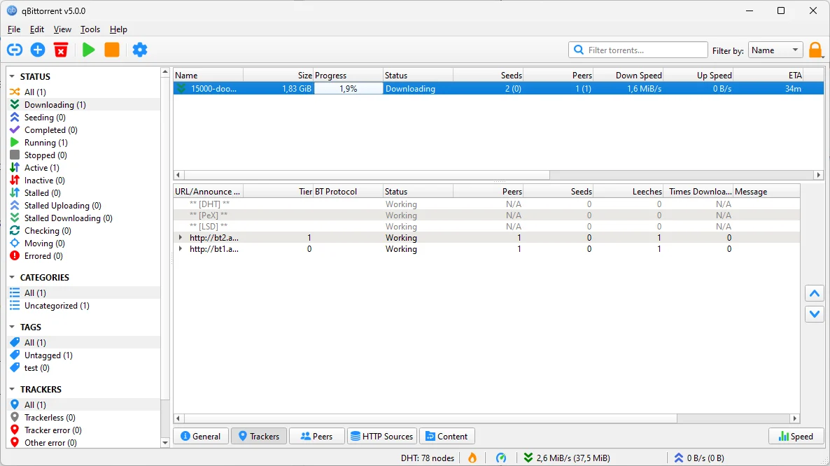 Detailed Torrent Info