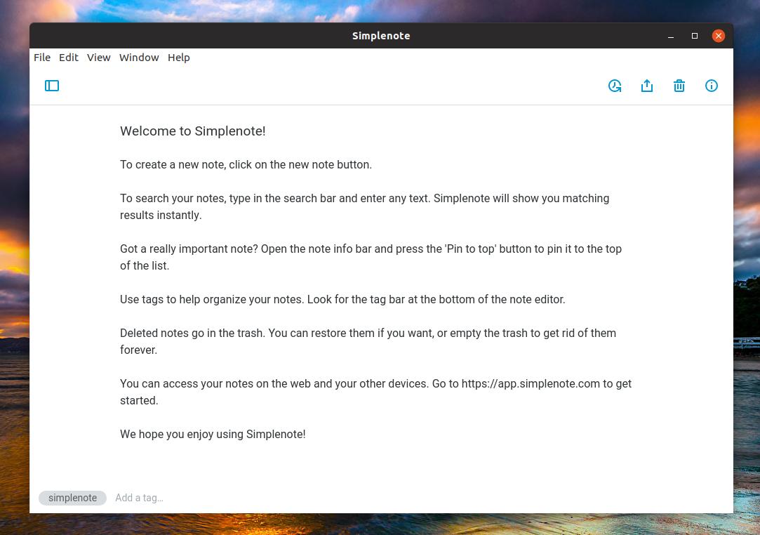 Simplenote search and tags
