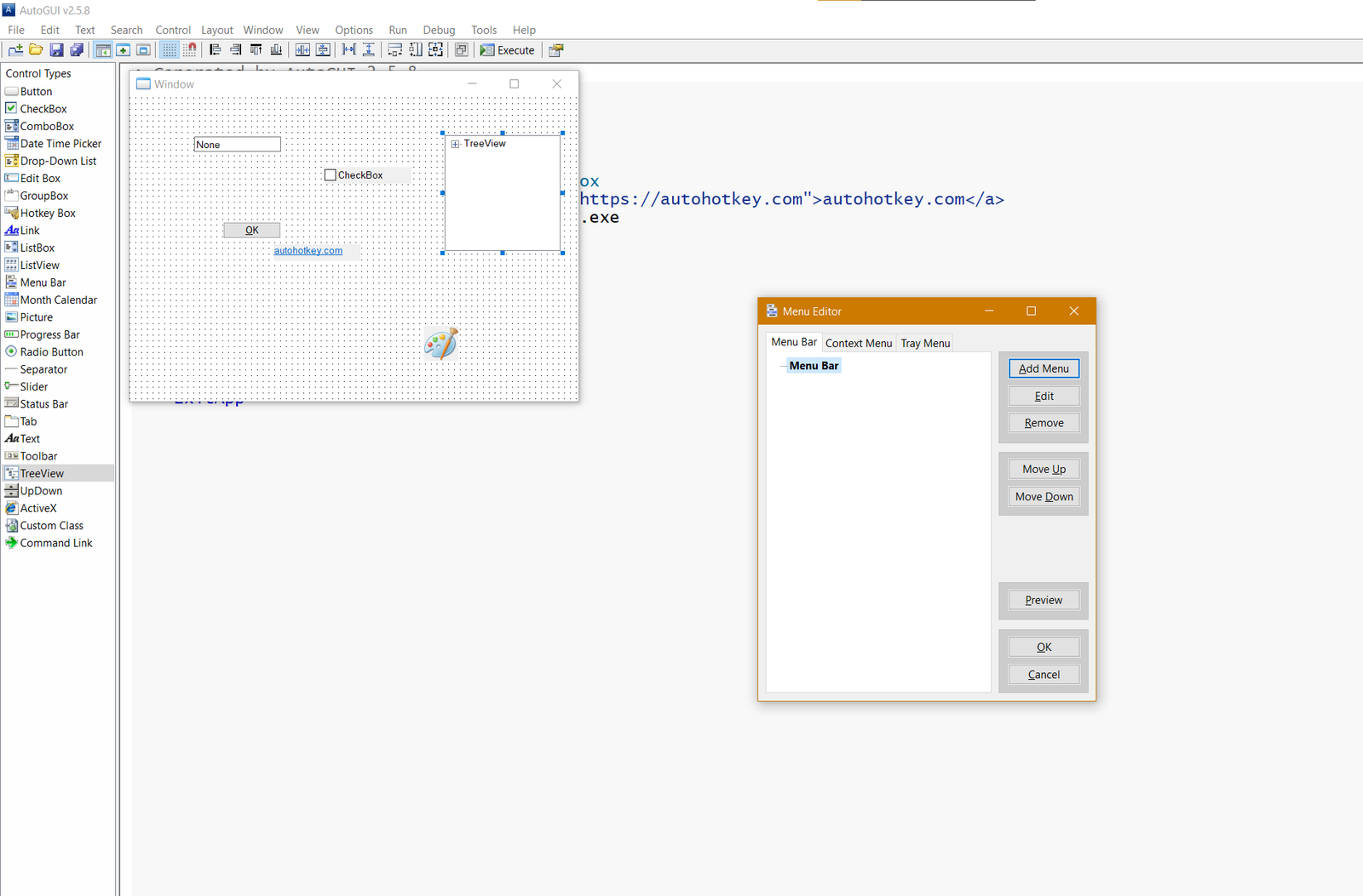 AutoHotkey GUI creation and custom tools