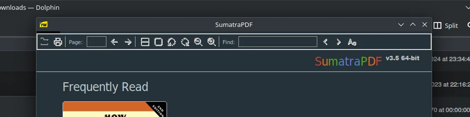 SumatraPDF with tabs