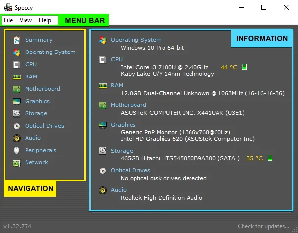 Detailed Hardware Info