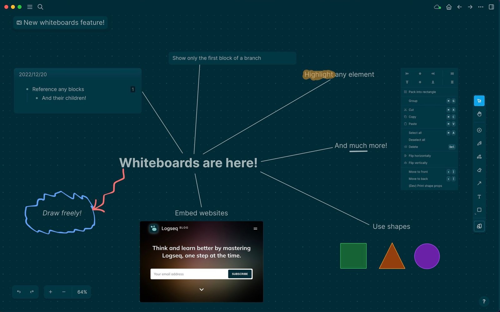 Logseq whiteboard