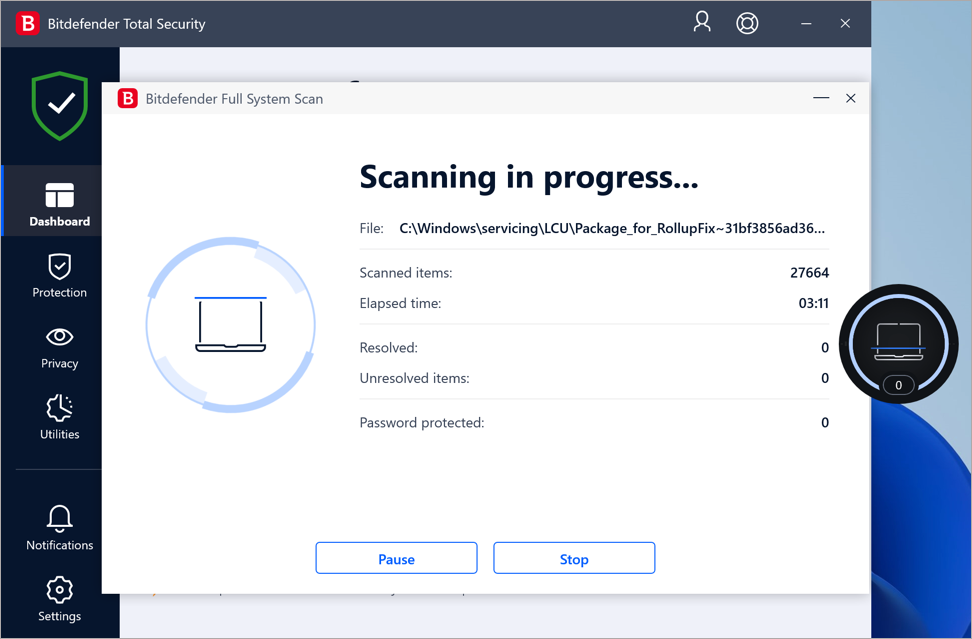 Scan in Progress